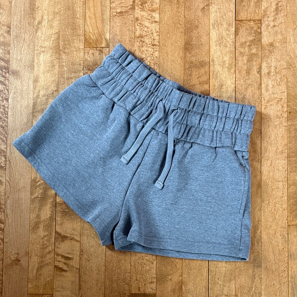 High Waist Gray Women's Lounge Shorts